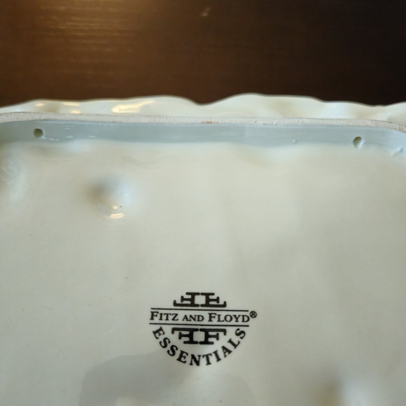 Fitz and Floyd Raspberry Floral Ceramic English Garden Tray Serving Platter - Picture 8 of 8